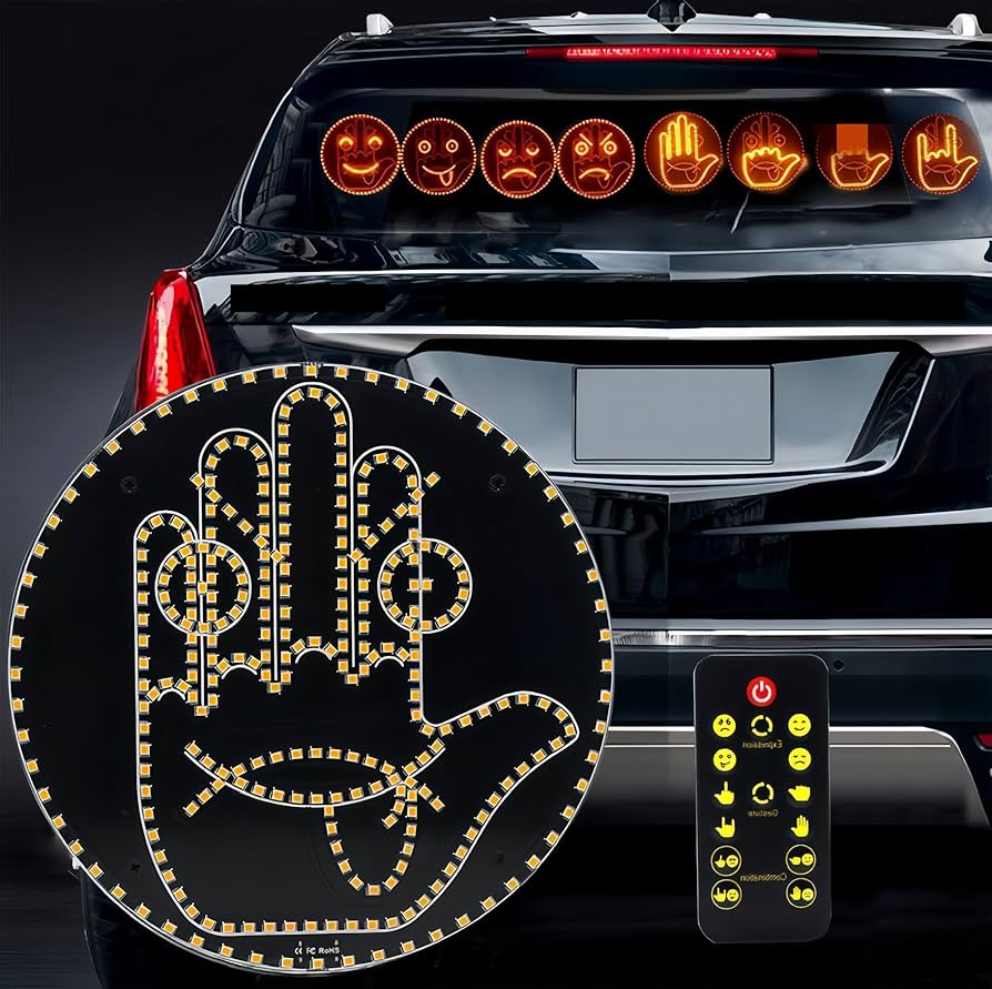 Car LED Indicator Light Smile Rear Window